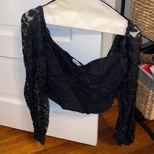 Black Zara Crop Top